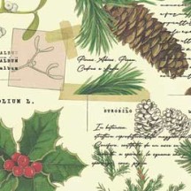 Botanical Christmas Greenery Paper ~ Kartos Italy